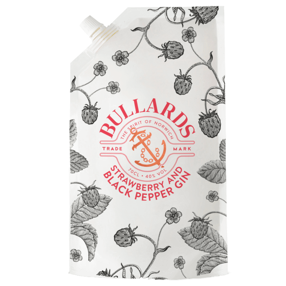 Bullards Strawberry & Black Pepper Gin Eco-Refill Pouch 40% 70cl